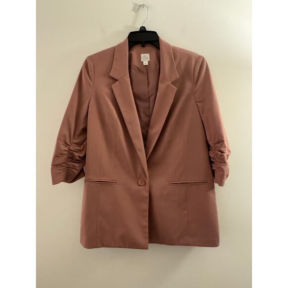 LC Lauren Conrad Jackets & Blazers - Lauren Conrad women’s dusty pink blazer size 8 ruched sleeves one button
